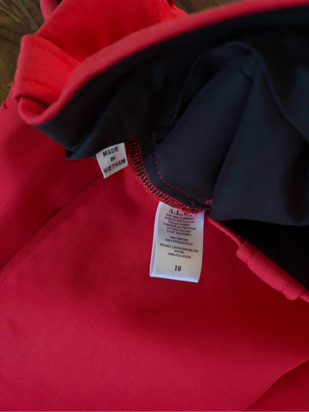 A.L.C. Red Cropped  Pants Sz. 10 - Picture 10 of 12